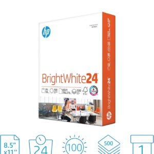 Wholesale HP Papers | 8.5 x 11 Paper | BrightWhite 24 lb |1 Ream - 500 Sheets| 100 Bright | Made in USA - FSC Certified | 203000R 1 Ream | 500 Sheets Letter (8.5 x 11)