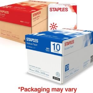 Wholesale Staples Multipurpose Copy Printer Paper, 20 lb, 8.5 x 11 Inches, 10 Reams, 94 Bright, White 5,000 Sheets