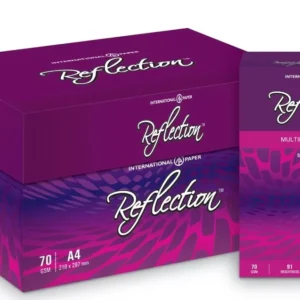 Reflection A4 Copier Paper | 70 GSM | 20 Ream – 5000 Sheets | Bright White & Smooth Finish | Office & Home Use |